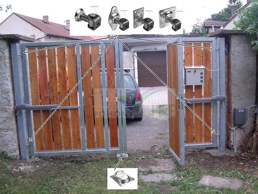 Set komponentů pro 2-křídlou bránu
